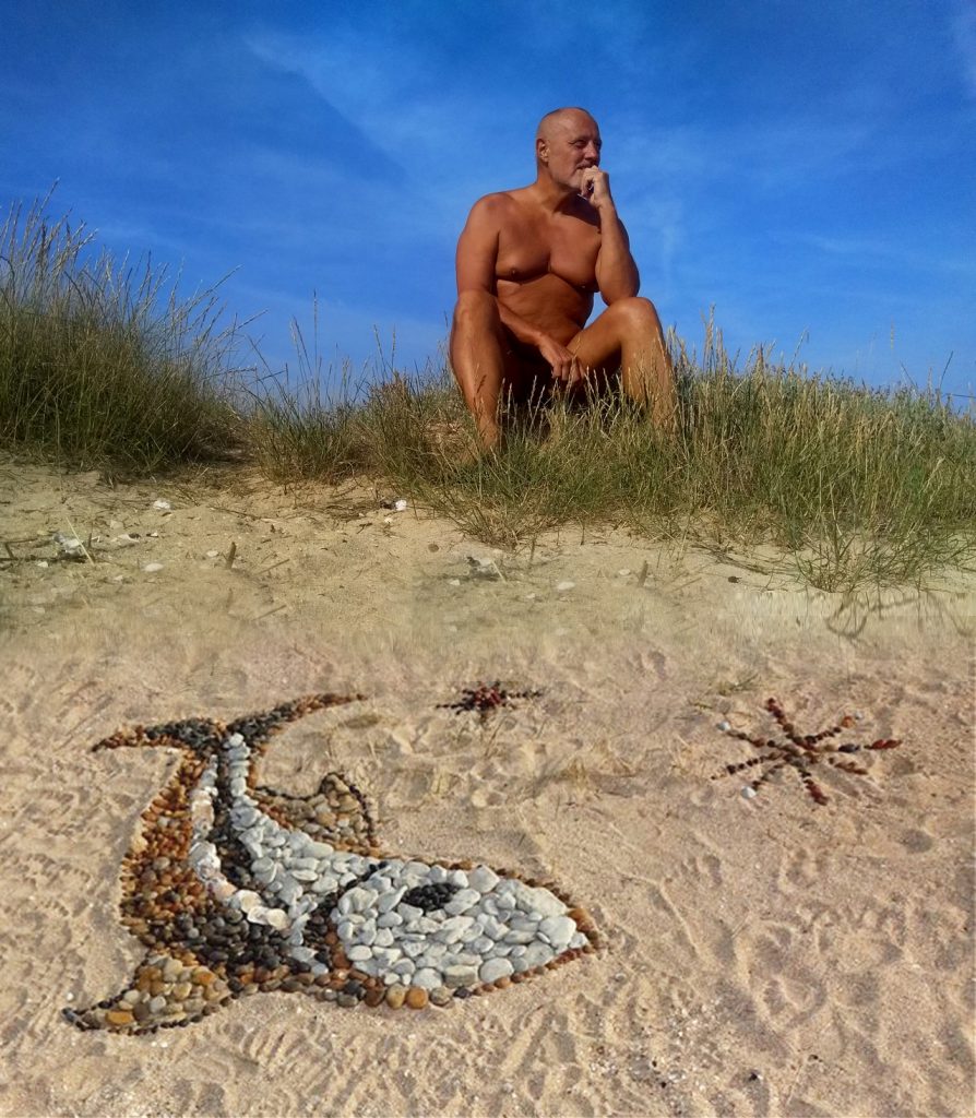 Naturist Beach Pebble Mosaic